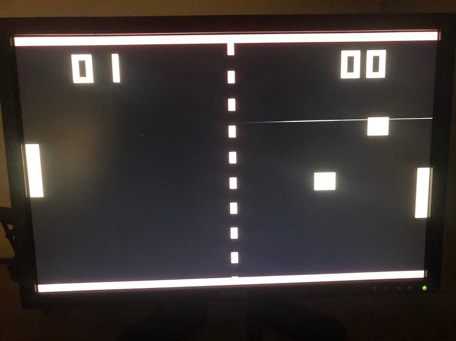 pong displayed on VGA screen