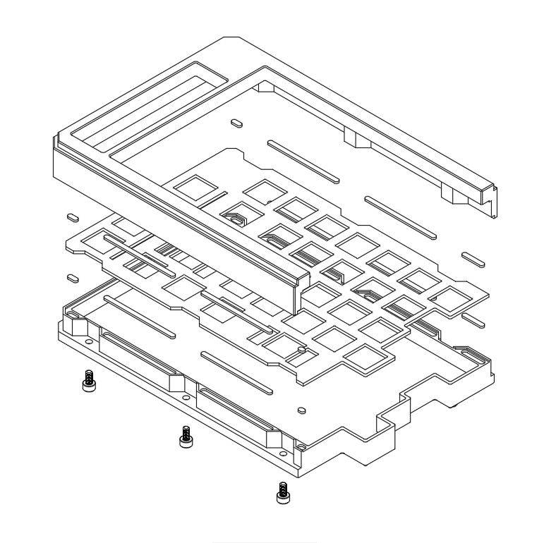 exploded keyboard view